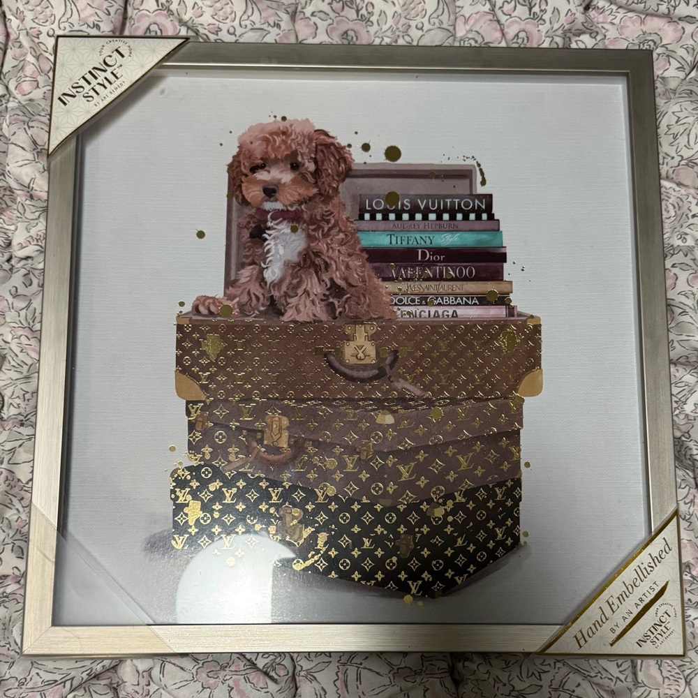 Luxury Dog Art with Gold Accents